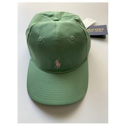 Polo Golf Ralph Lauren Green w pink Logo performance Cap New!