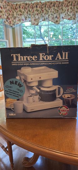 Salton EX-20WHT Three For All Coffee Espresso Cappuccino Maker