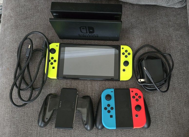 Nintendo Switch With Extra Controllers
