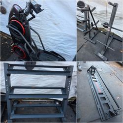 Gym Stuff Bowflex Pull Up Bar Weight & Dumbell Rack