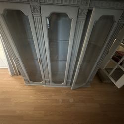 2 Piece Display Cabinet With Drawers