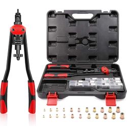 WETOLS 16" Rivet Nut Professional Tool Kit w 11 Metric & Inch Mandrels w Case Tools
