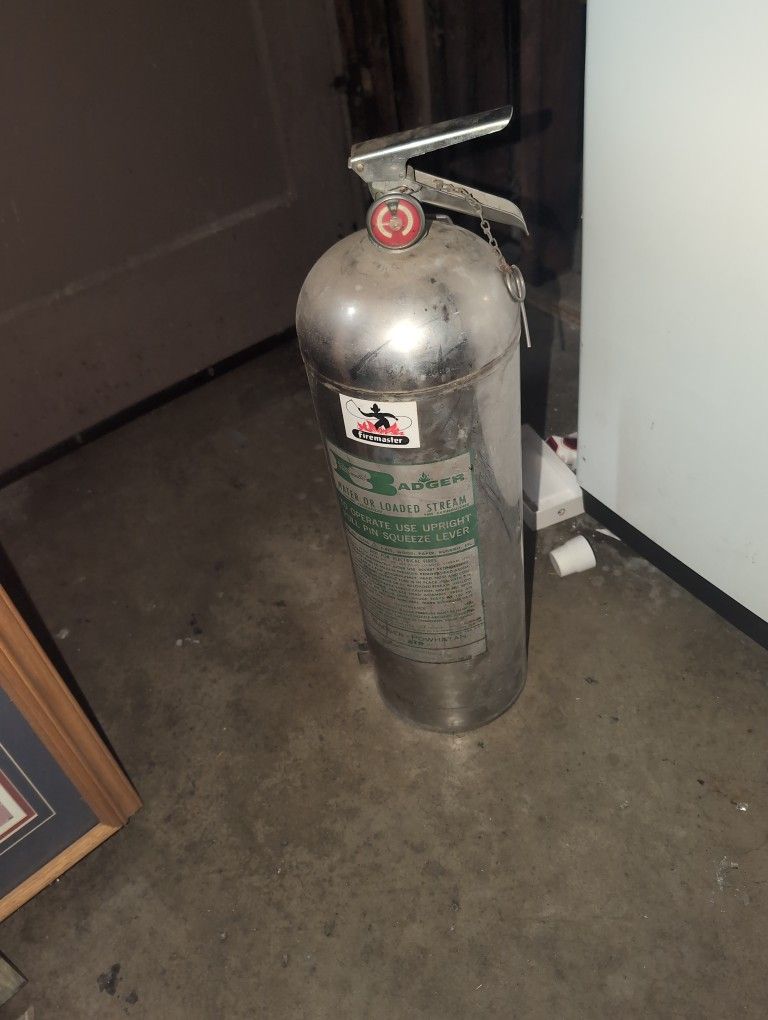 Old Steel Fire Extinguisher. By Firemaster
