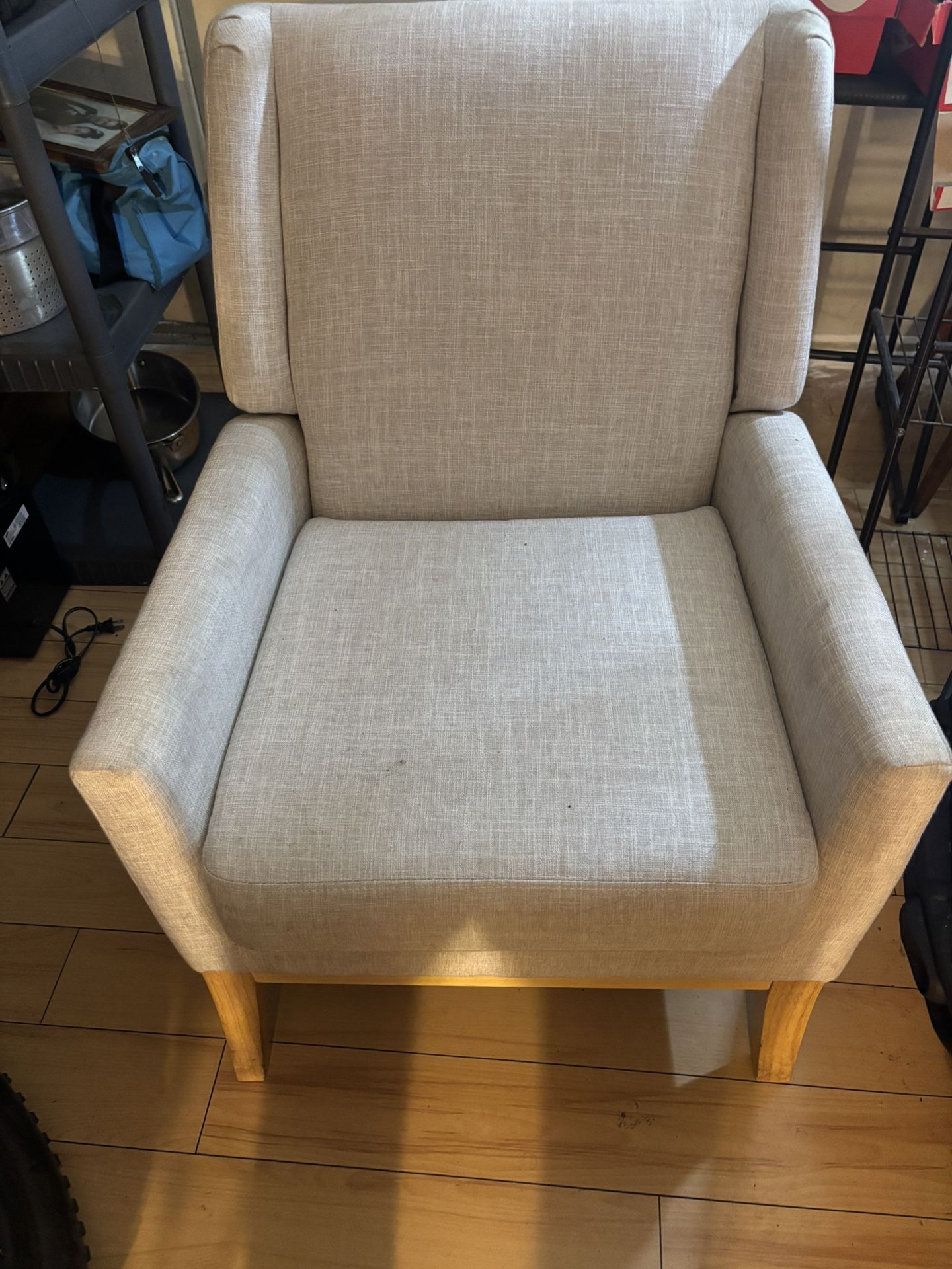Beige High Back Chair