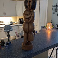 Vintage Hand Carved Statue From Jamaica 