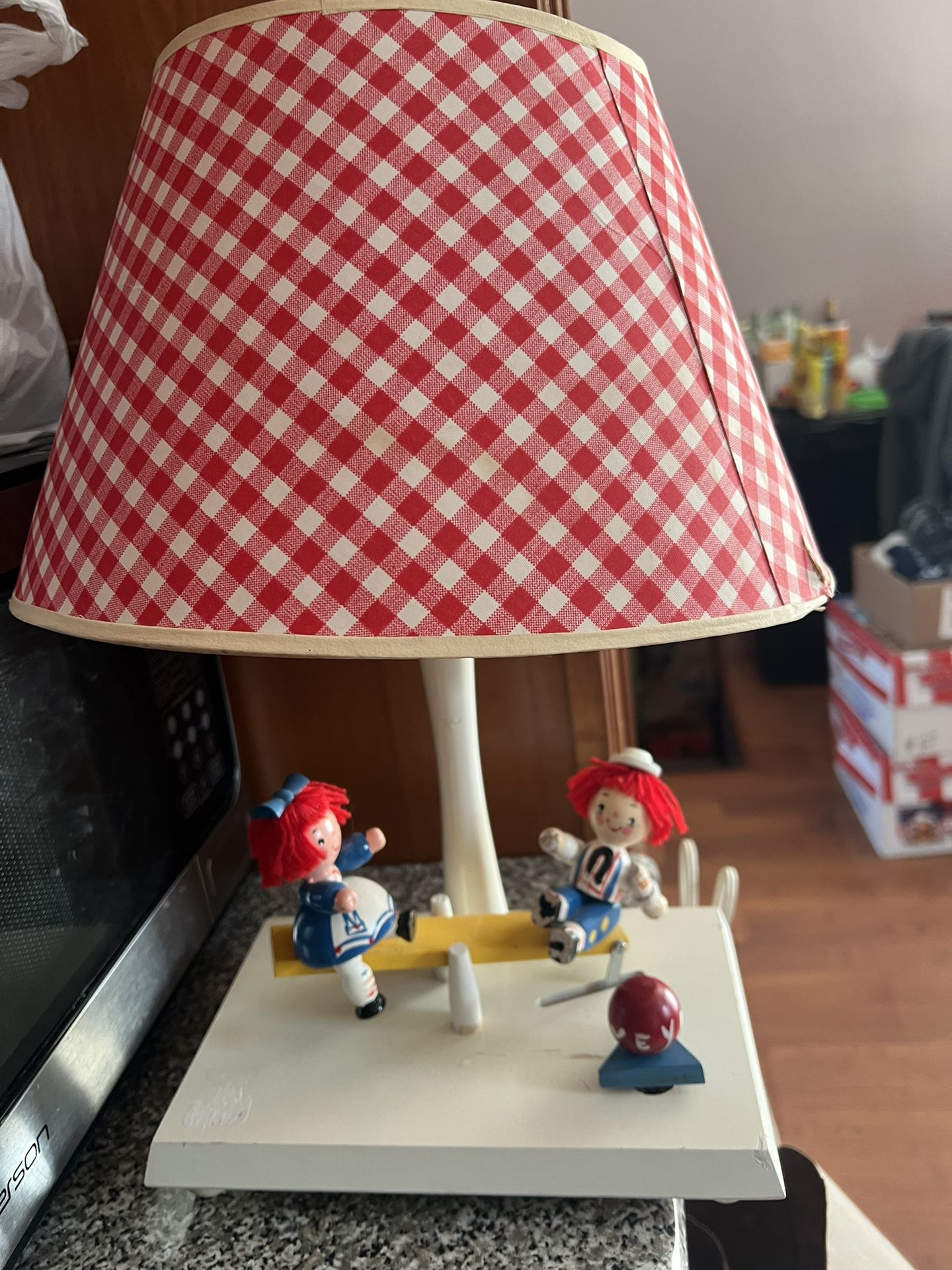  Raggedy Ann And Andy Vintage Wind Up Lamp 