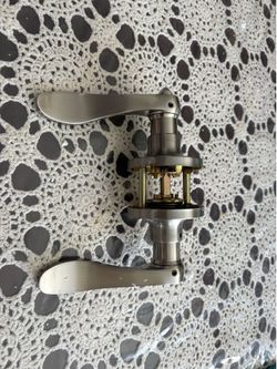 Satin Nickel Interior Door Lever Set