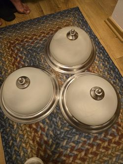 Flush Mount Ceiling Light Fixtures Set of 3