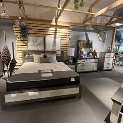 Beige/Grey King Bed Room Set