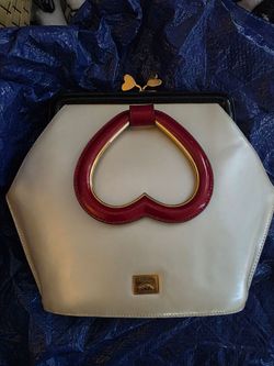 An authentic, archival 1990s Moschino by Redwall heart frame  hand bag