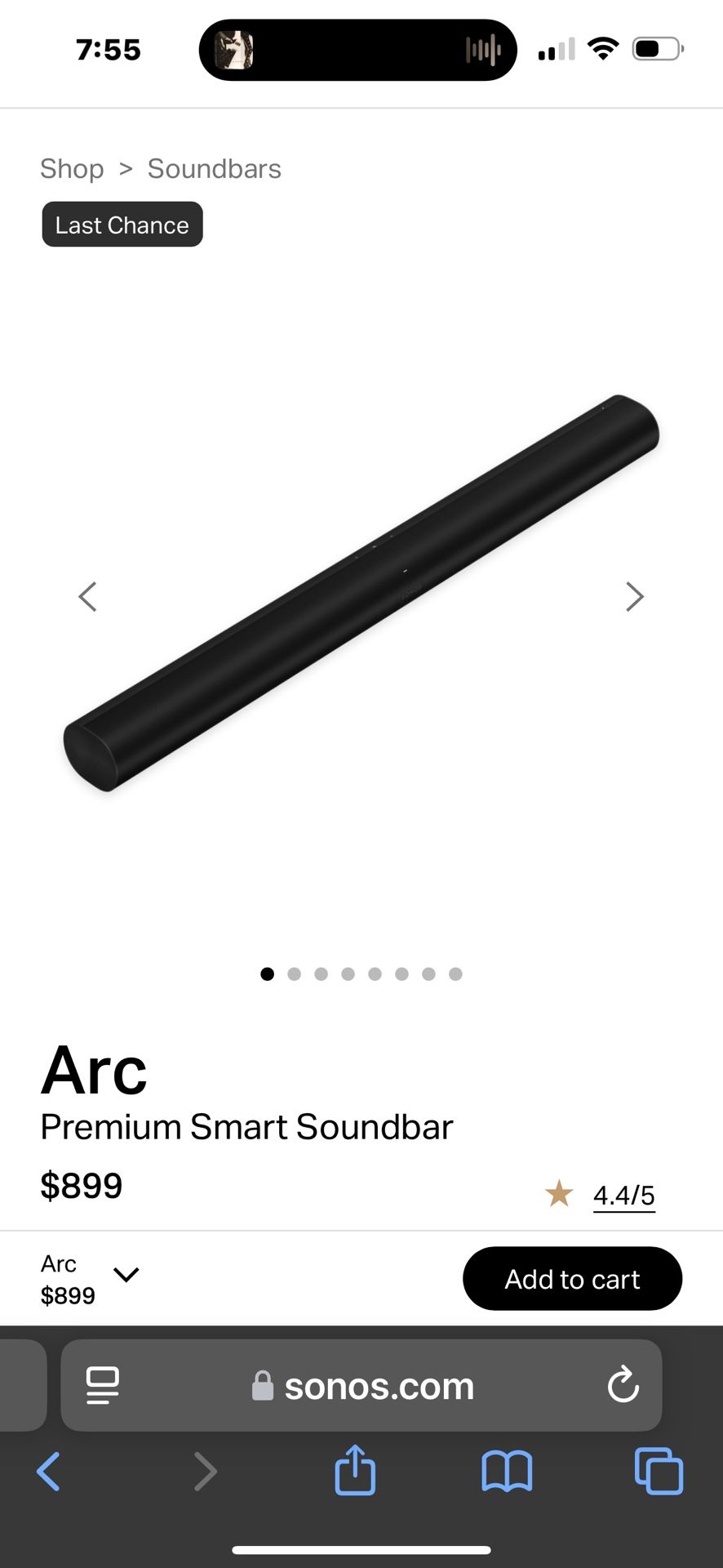 Sonos Arc Soundbar And 2 Surrounds With Stands