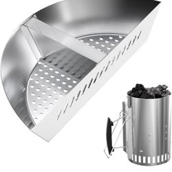 Grill Chimney Starter with Briquette Holder