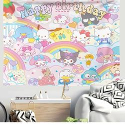 Hello Kitty Birthday Backdrop  5×3