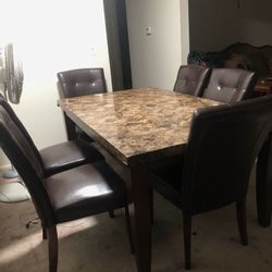 Table and 6 chairs