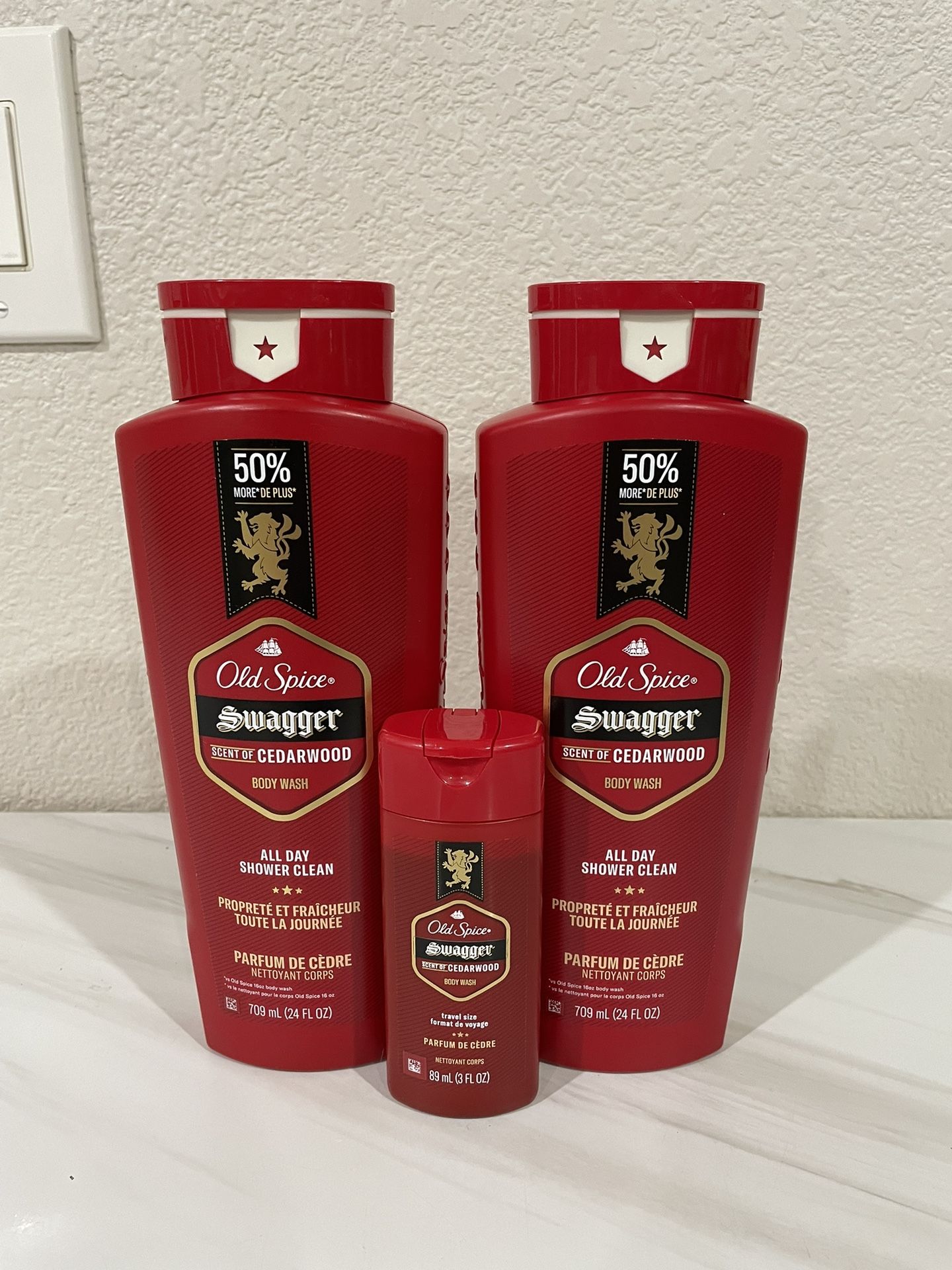 Brand new Old Spice Body Wash, Swagger Cedarwood Scent, 24 fl oz (All For $8)