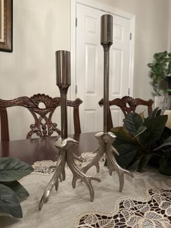💥 MCM TALL ANTLER CANDLE STICKS