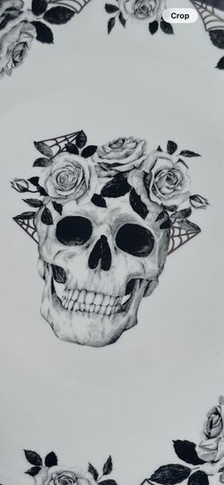 Eaton Fine Dining Skull and Roses Dinner Plates