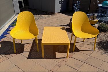 Yellow patio set