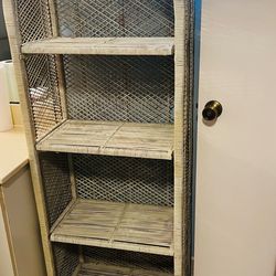Rattan shelf