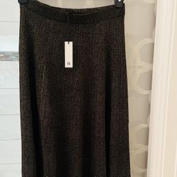 Banana Republic Midi Metallic Sweater Skirt