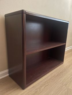 Solid wood 2 tier book shelf