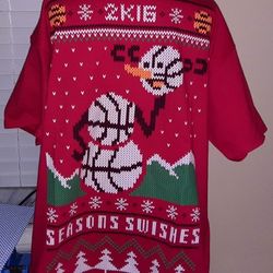 New 2K16 Seasons Swishes Red T-Shirt Size X-Large