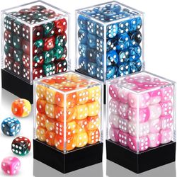 144 Pieces 12mm 6 Sided Mini Dice Set for School Classroom Table Games 