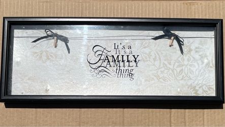It's a Family Thing Framed Wall Sign