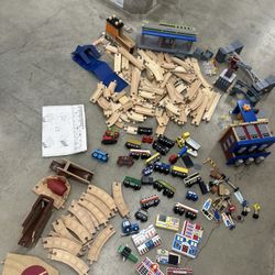 Brio And Thomas Friends Wood Wooden Train Tracks  ,figures Toys Lot 