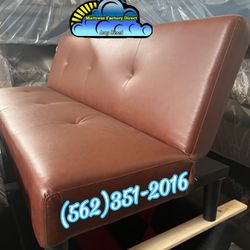 Red Leather Futon Couch Sofa New Cama Convertible Bonito 