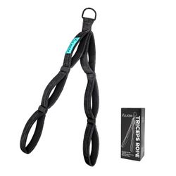 Vulken Tricep Rope Cable Attachment. 28.7 Inch & 22 Inch Two Lengths Built in One Pull Down Rope, Black