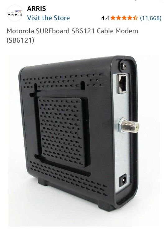 Modem Motorola SURFboard SB6121 Cable Modem
(New
)