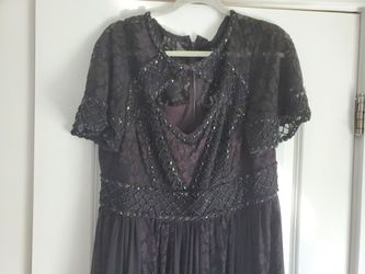 Evening Designer Dress Beaded Lace Neiman Marcus