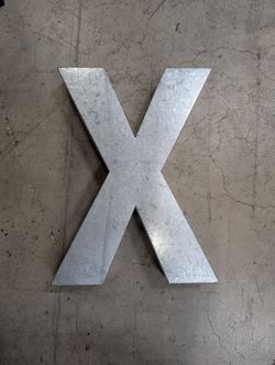 HD Designs Galvanized Metal Letter X Wall Decor