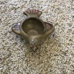 Glass turtle candle holder