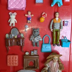 Vintage Dollhouse Lot Fisher Price Loving Family Mattel Furniture Vintage Dollhouse Dolls Accessories 