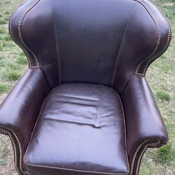 Bradington Young Classic Wide Leather Armchair 