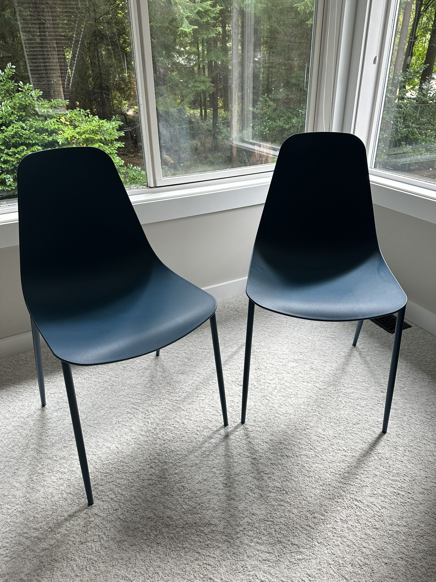 2 Blue Dining Chairs (Article)