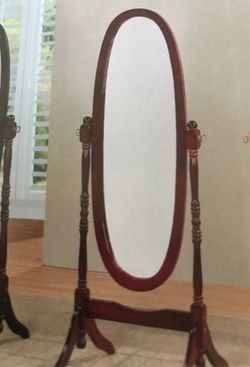 New Wood cheval mirror