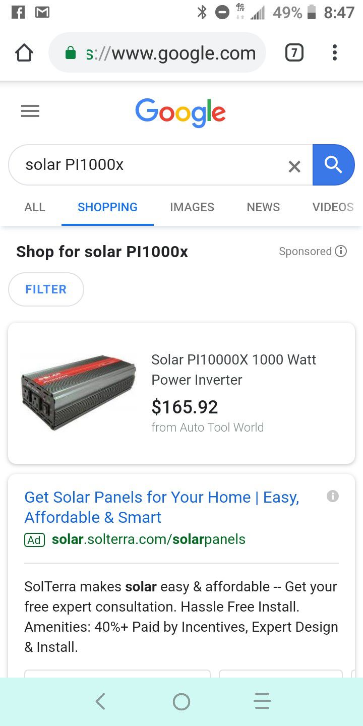 Solar PI1000x 1000 watt power inverter