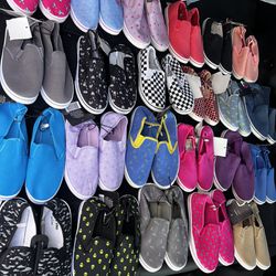 Lot of 20 Pairs Of Slip On Shoes