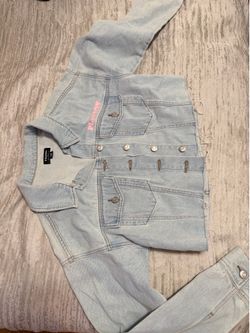 playboy cropped jean jacket