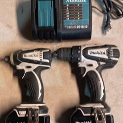 Makita 18-Volt Compact Lithium-Ion  Combo Kit, LXDT04/ LXFD01 with 2 Batteries 5.0Ah and charger