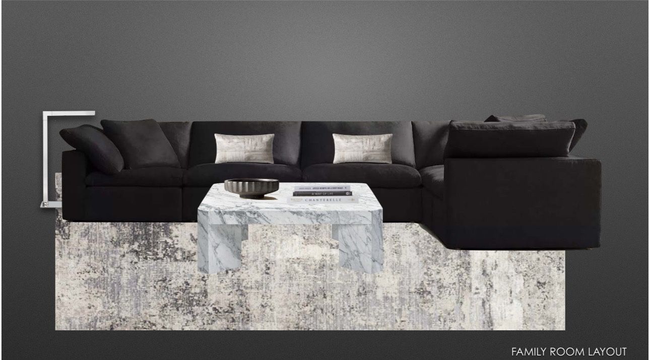 Luxury Marble Coffee Table + 3-Piece Sectional (Modern Designer Set)