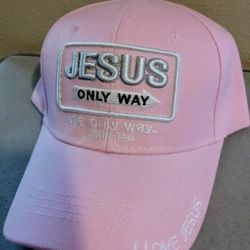 Jesus Only Way Hat-Pink