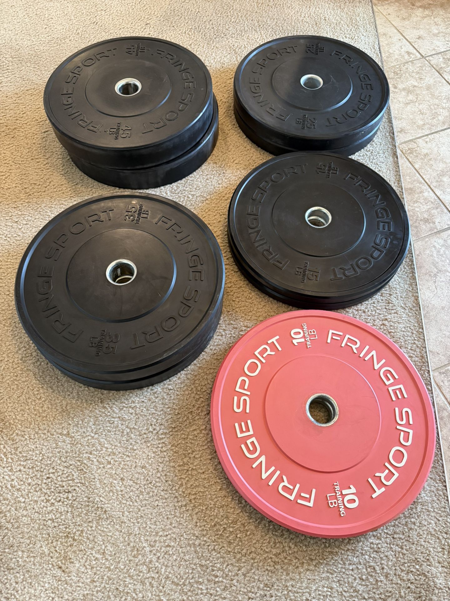 Fringe Sport Olympic Bumper Plates Set