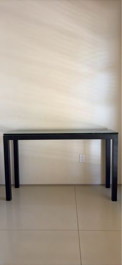 Crate and barrel rectangular glass console table for $200