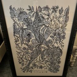 Alexander Senegat Textile Print With Custom Made Wood Frame 