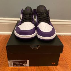 Jordan 1 Low Court Purple Size 11.5