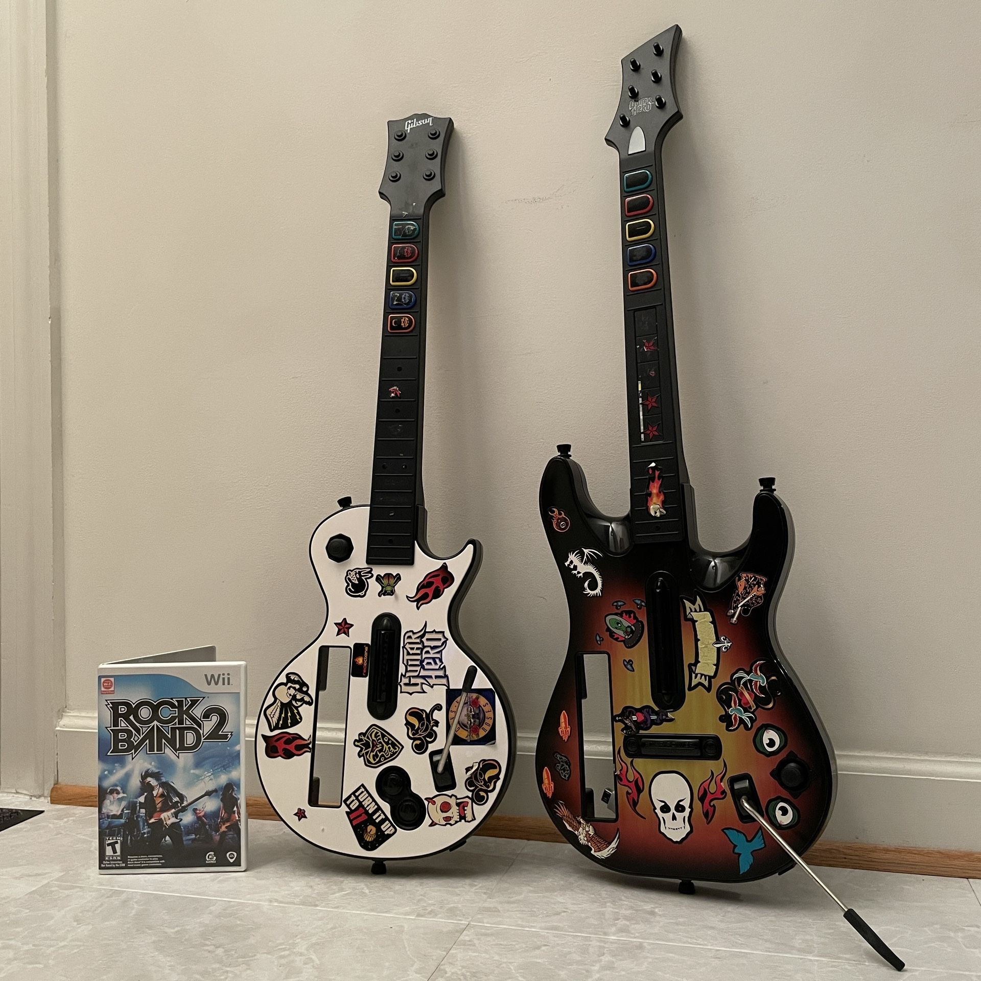 Guitar Hero Nintendo Wii With Rock Band 2 Video Game Accessory Accessories Gaming Rock for Sale in Burtonsville, MD - OfferUp
